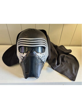 Star Wars Kylo Ren Disney Electronic Voice Change Mask Helmet w/ Cowl Hood WORKS